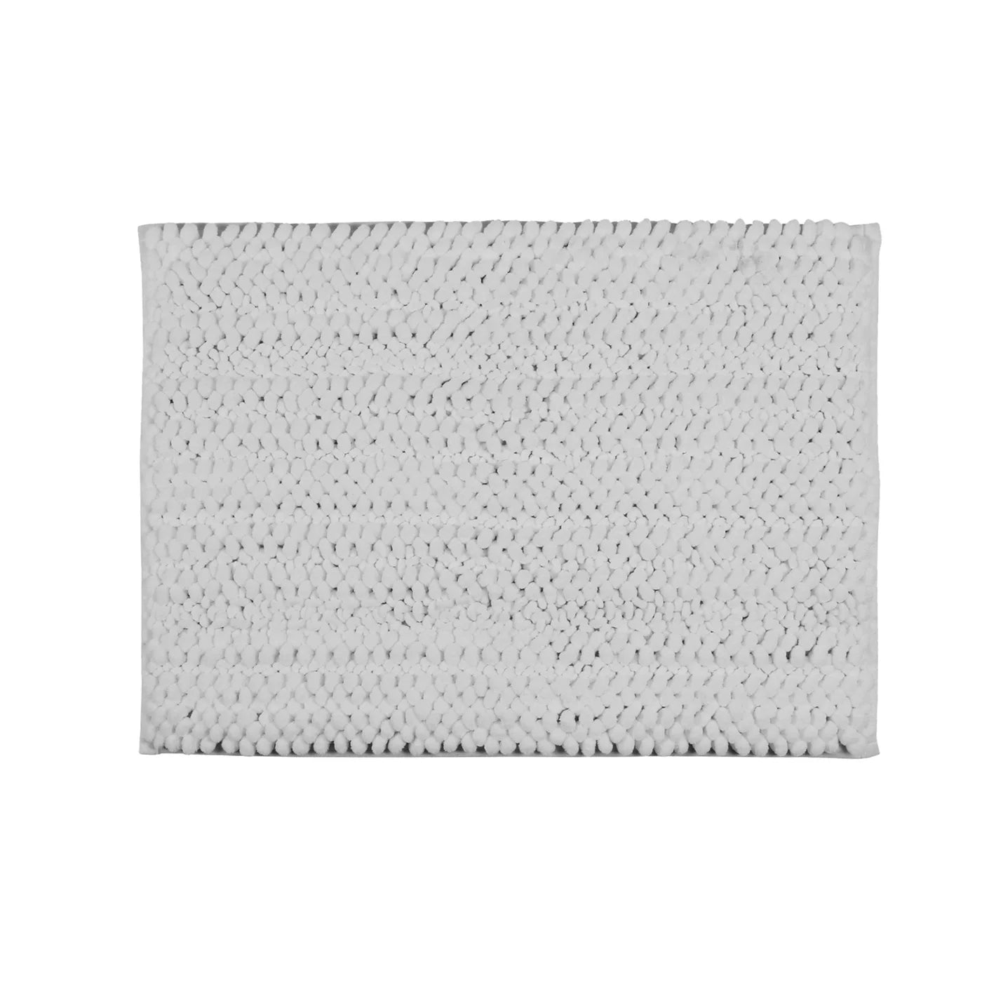 Nubby Microfiber Chenille Woven Bath Mat 20 X 32 Light Grey