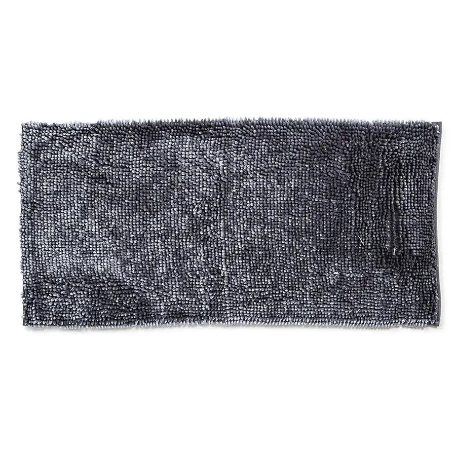 Luxury Chenille Bath Mat 20 X 42'' Charcoal