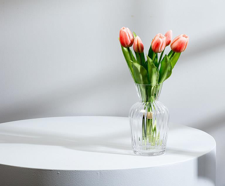 Lifelike 5 Stem Tulip Bunch Pink
