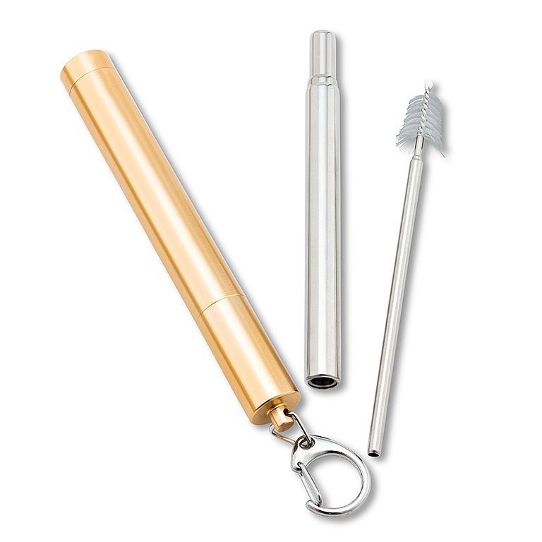 Collapsible Straw & Brush in Tube