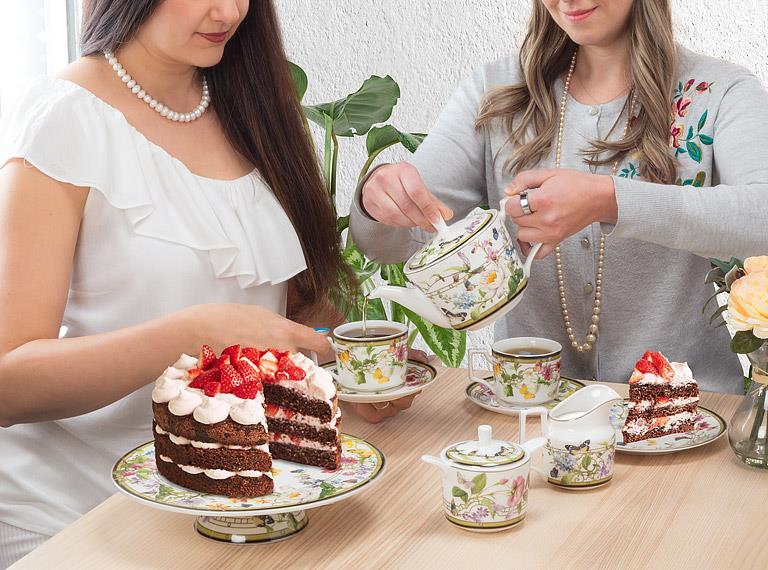 Butterfly Garden Pedestal Cake Stand