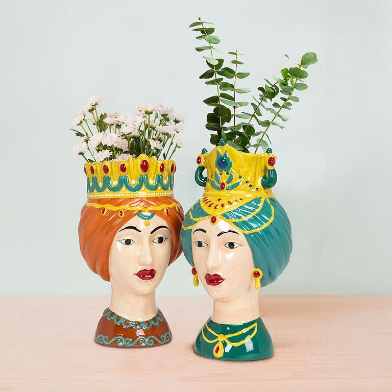 Fancy Crowned Woman Vase