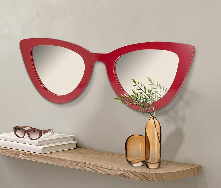 Red Rim Sunglass Mirror-24"W