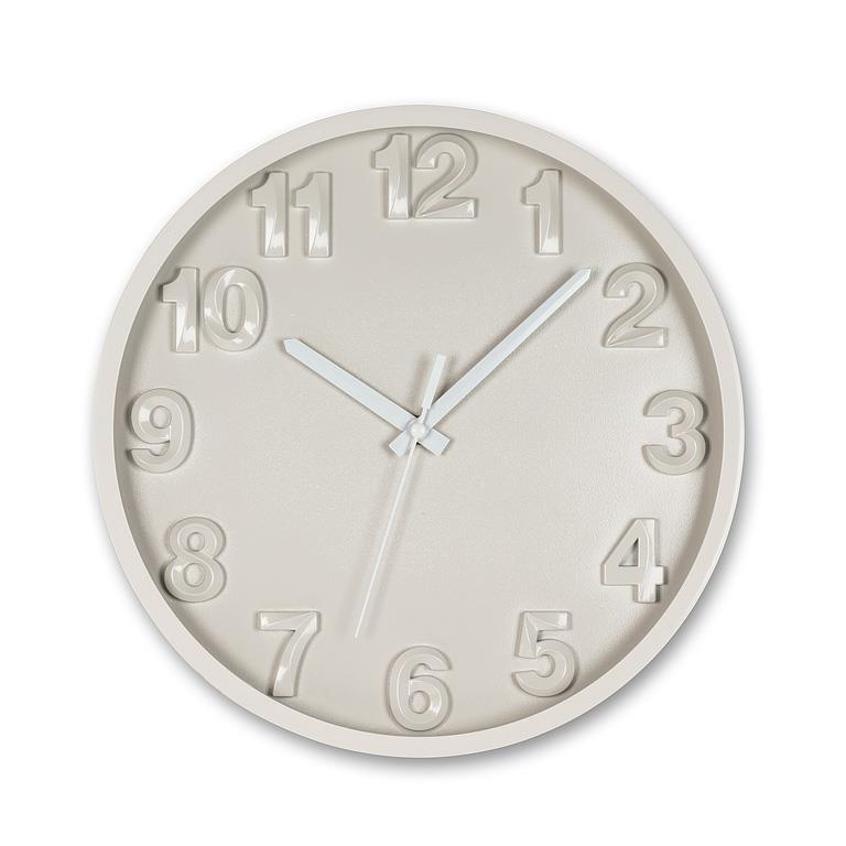 Bold Number Wall Clock Grey
