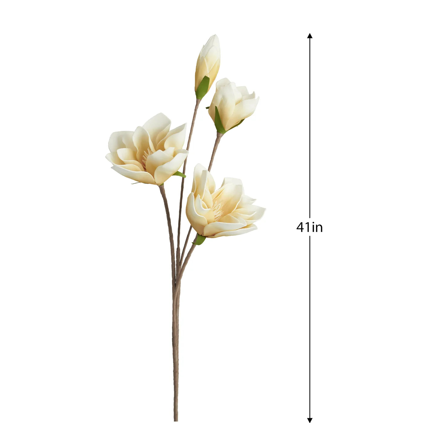 Desert Four Bloom Magnolia 41 Inch Length Stem - Yellow
