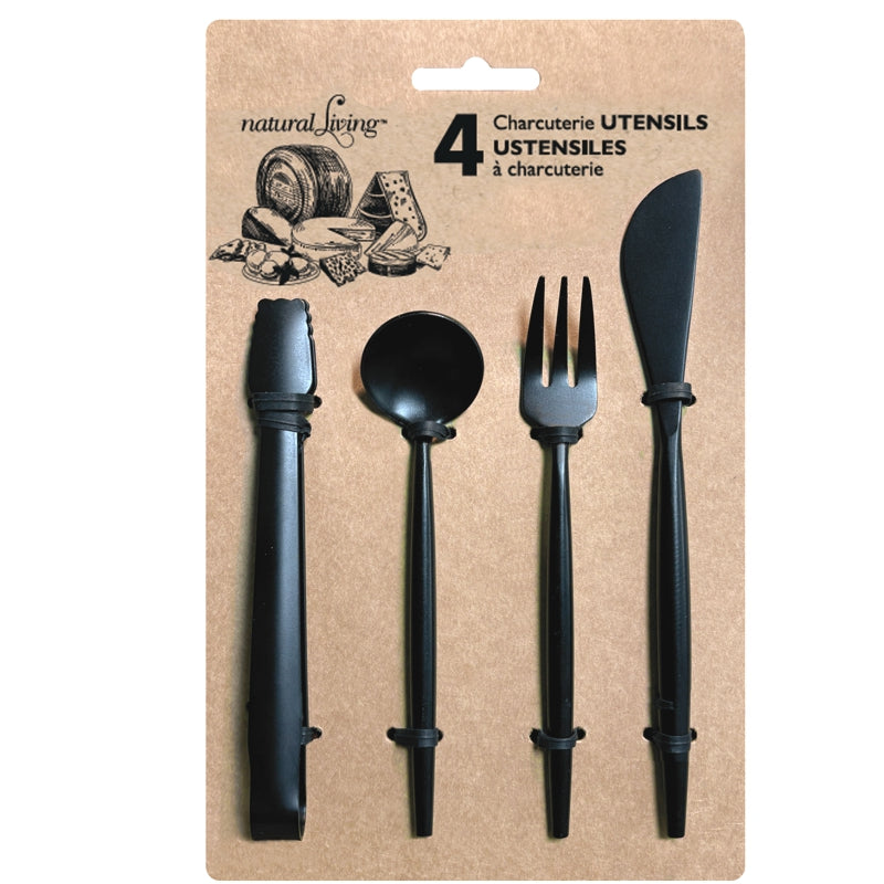 Set of 4 Charcuterie Utensils Gold