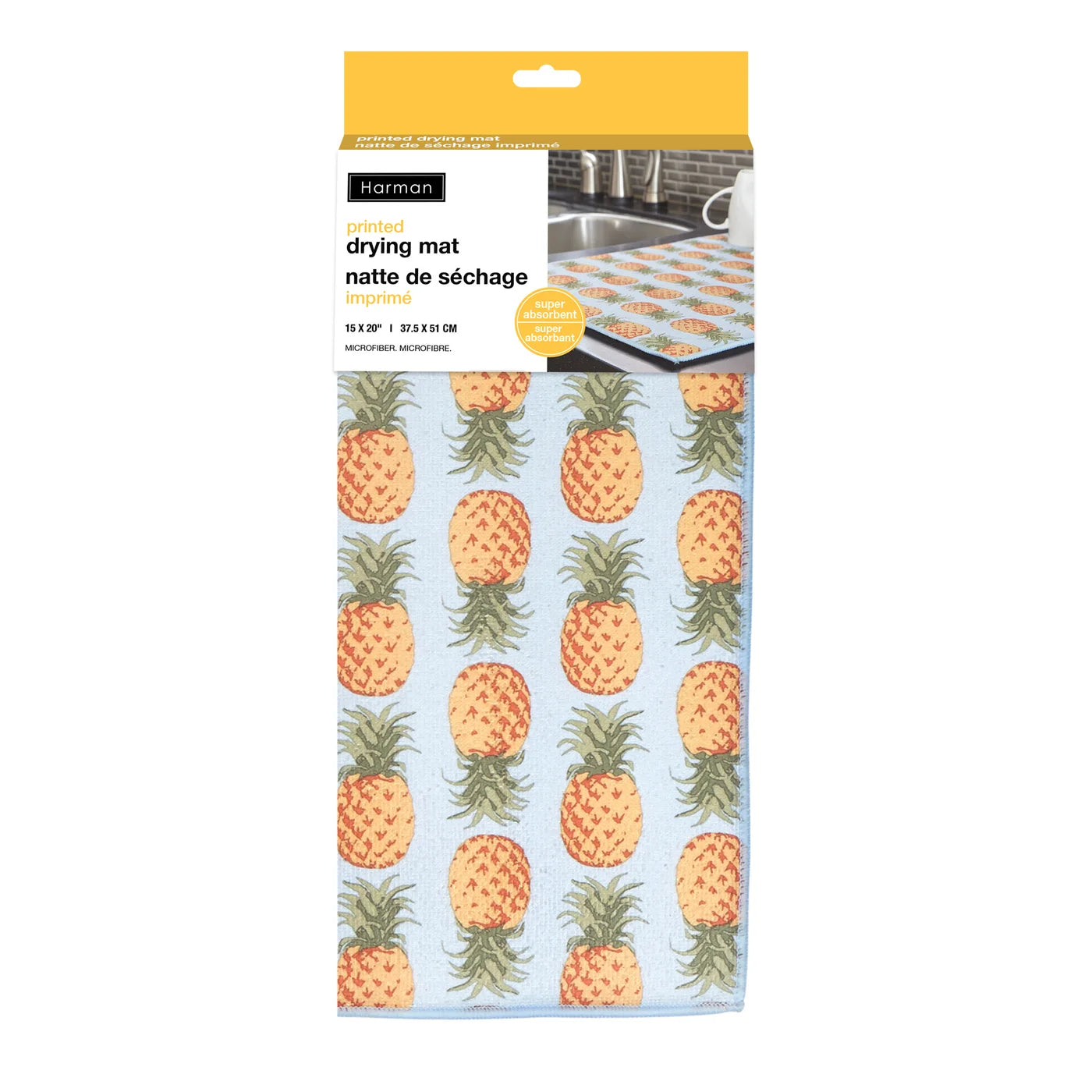 Pineapple Printed Drying Mat Multi