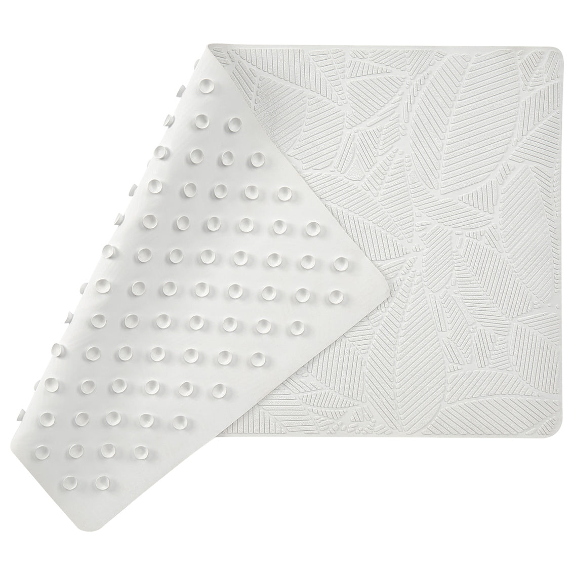 IVORA FOLIAGE TUB MAT NATURAL RUBBER 40 X 70 CM WHITE