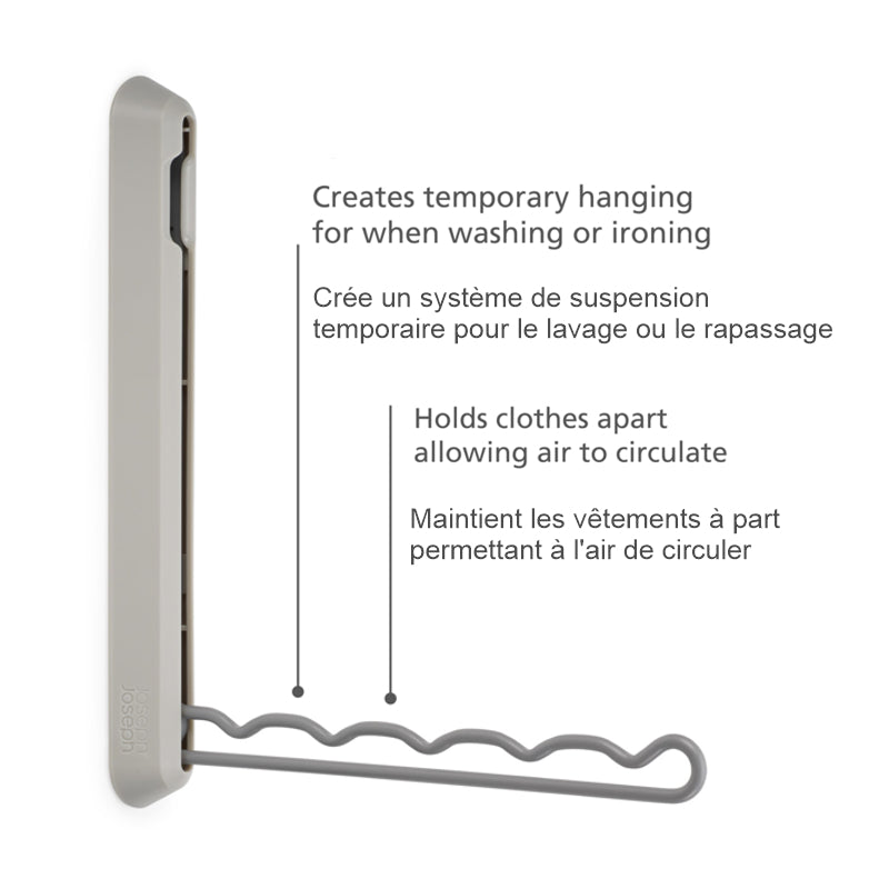 Orderly Fold-Away Clothes Rail