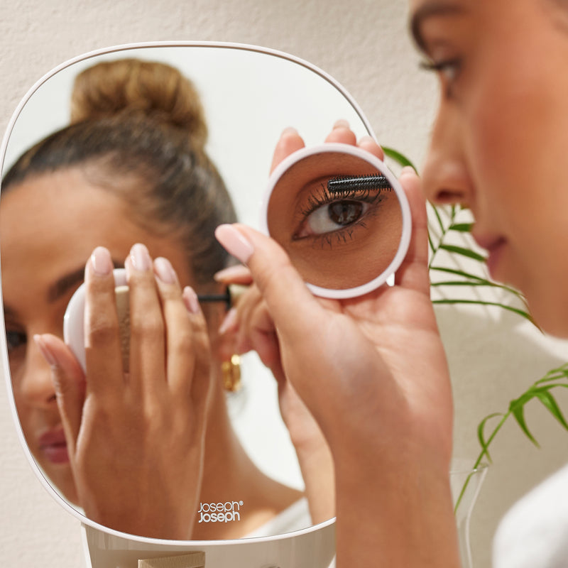 VIVA Pedestal Mirror with Cosmetic Organizer
