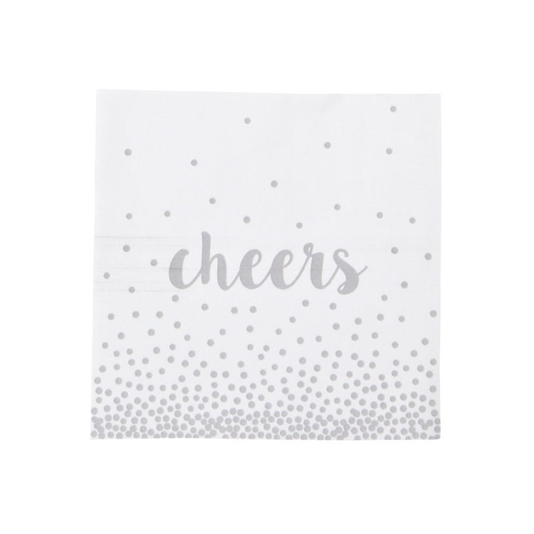 Cheers Luncheon Napkin 20Pk Silver