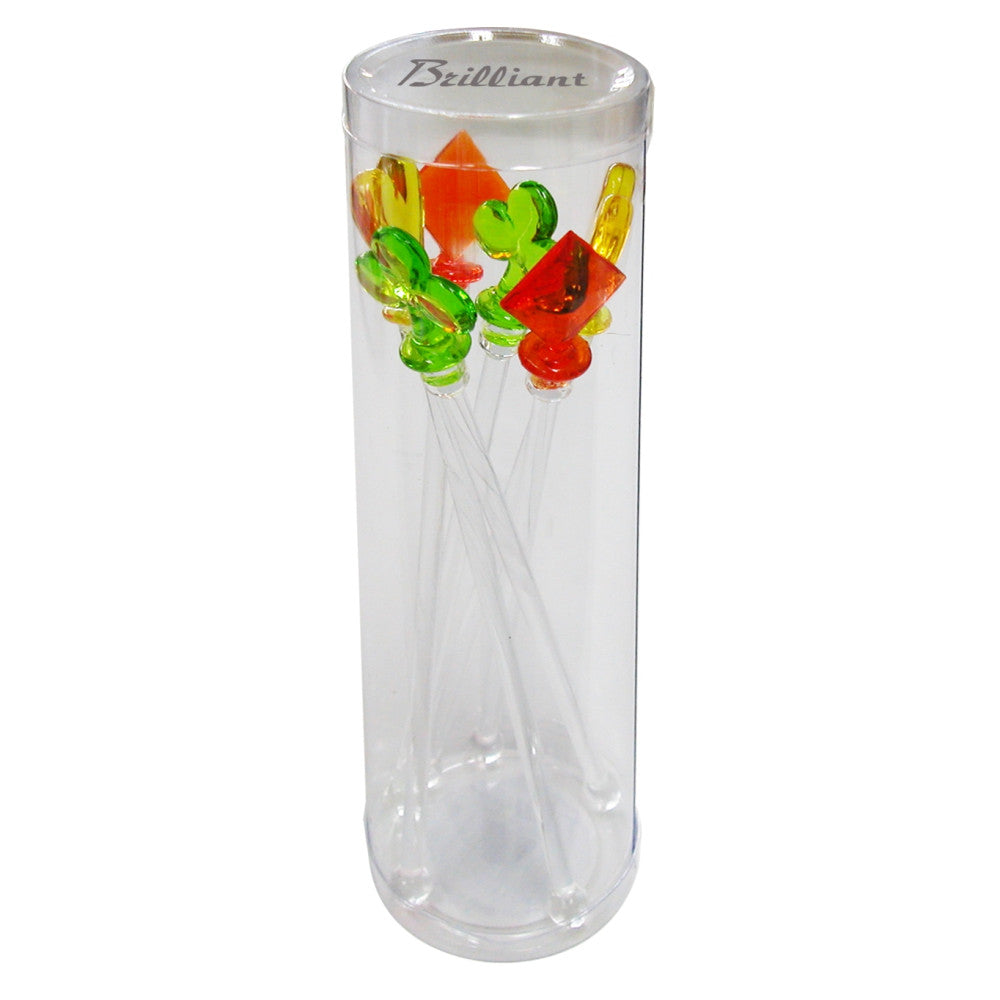 COCKTAIL STIRRER-POKER S/6