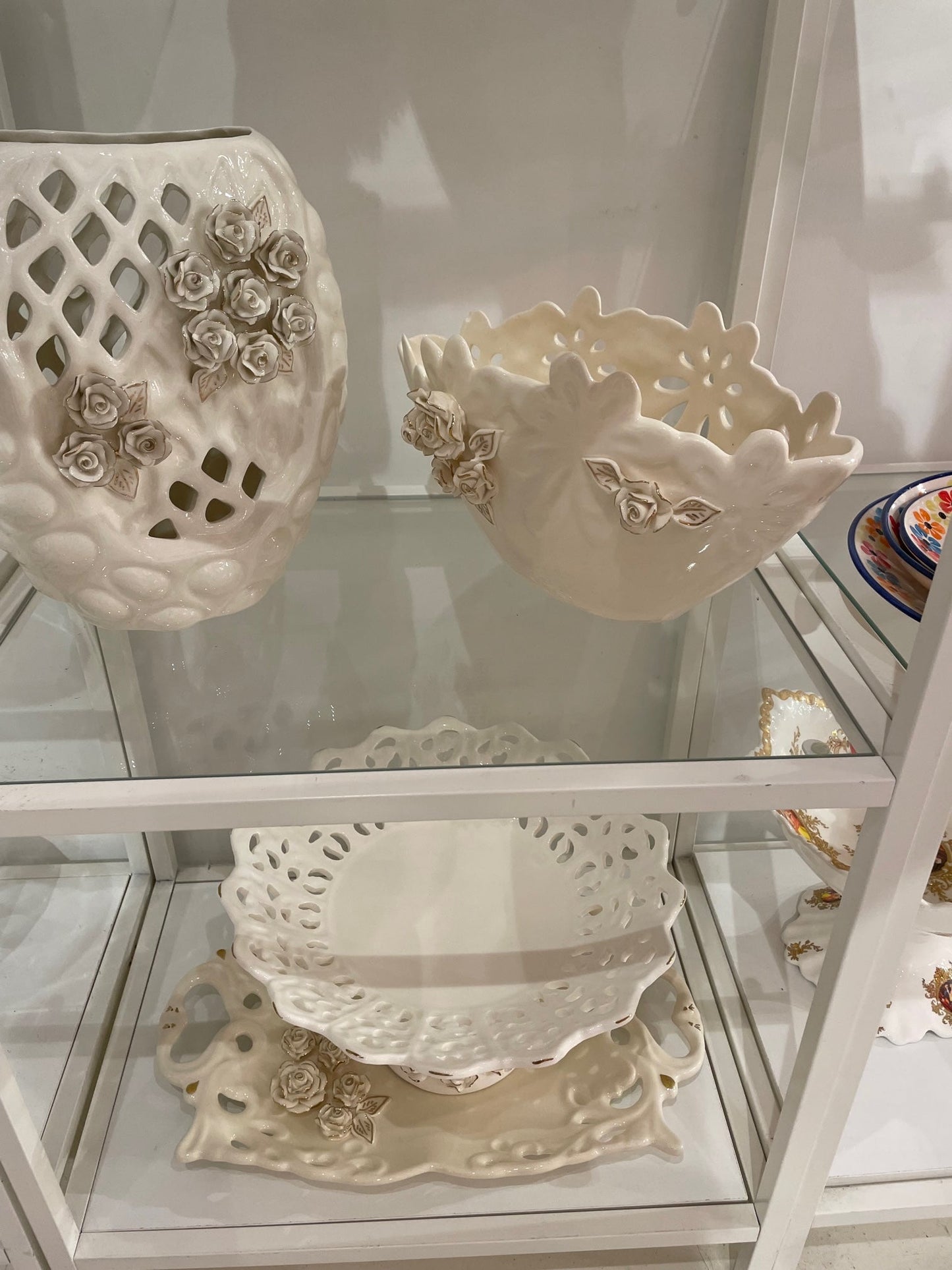 Handcrafted Porcelain Ornaments white Medium Size