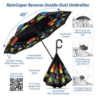 Coonley Playhouse" Reverse Inverted Umbrella – Hands-Free, Windproof Design