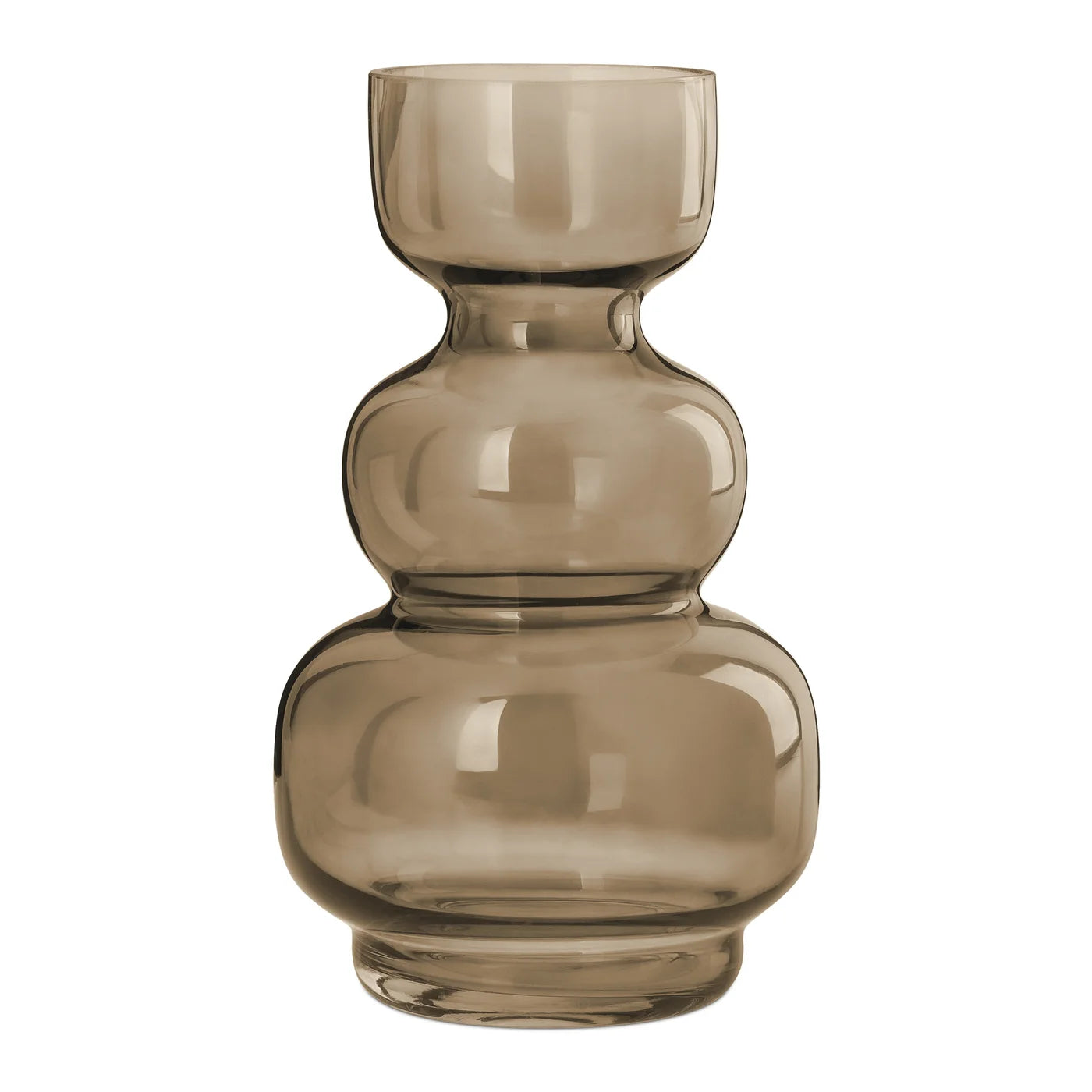 Riva Multi Bulb Bronze Brown Glass 9.5 Inch Tall Vase