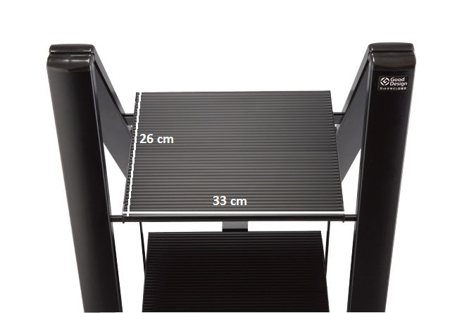 Slim Step stool 2 step Silver
