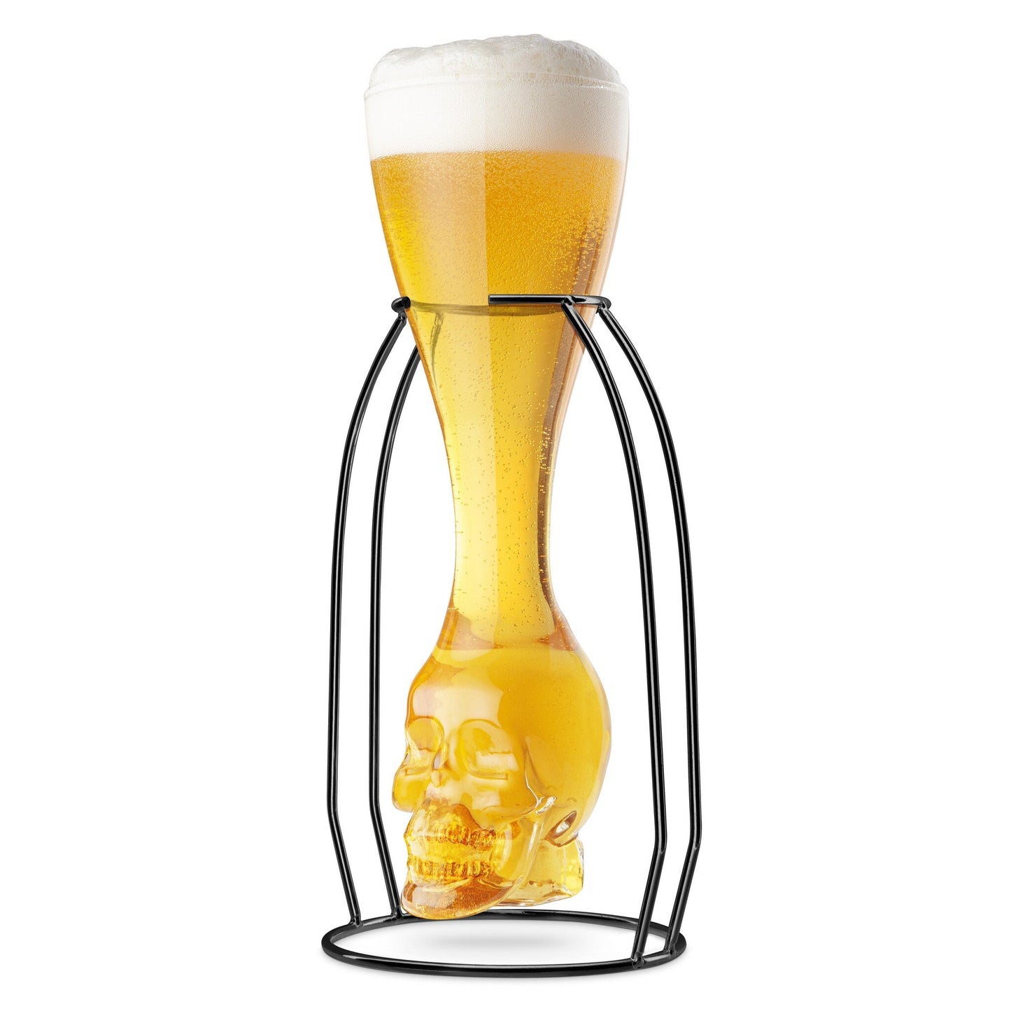 Brain Freeze Skull Glass with Skeletal Frame