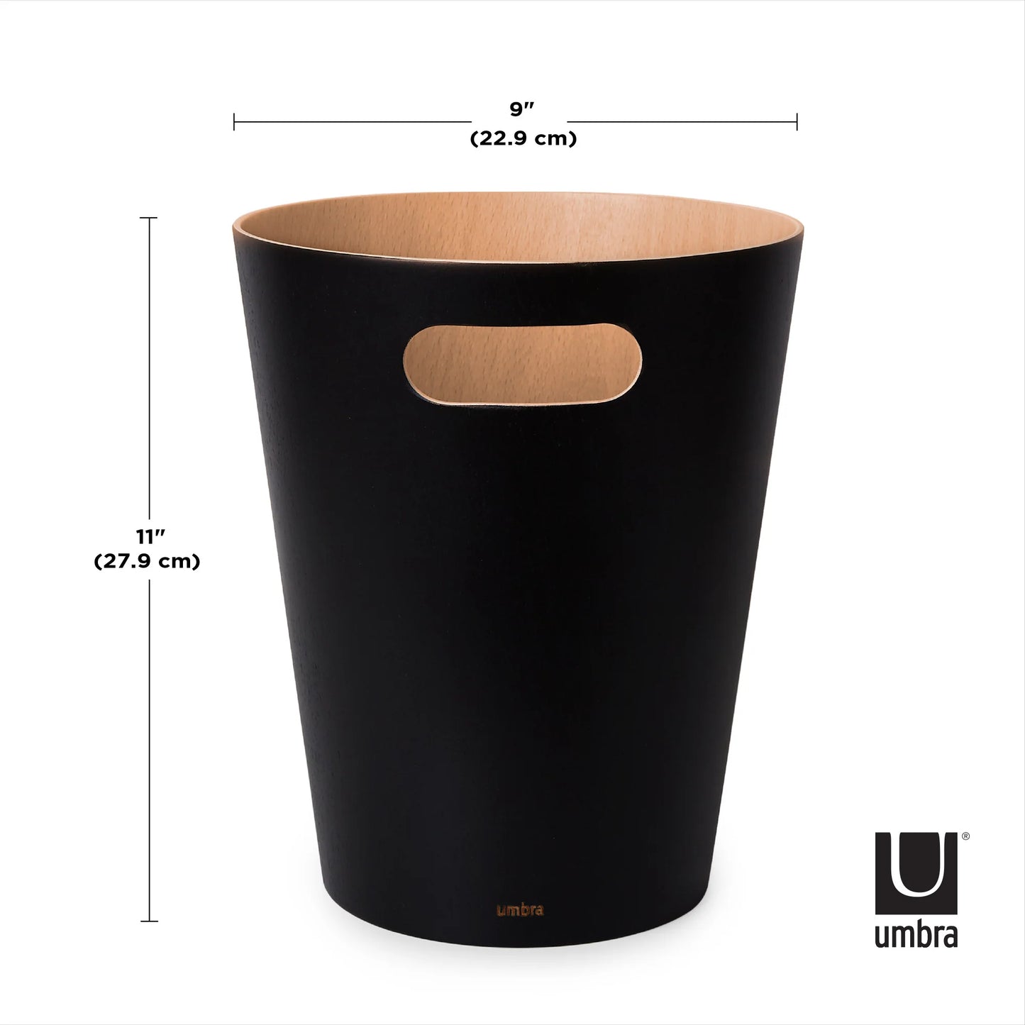 Woodrow Trash Can BLACK