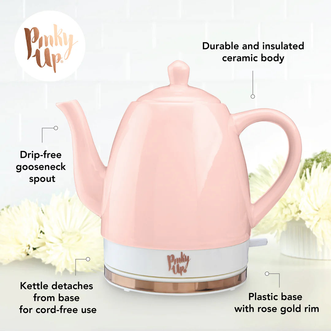 PINKY CERAMIC ELECTRIC TEA KETTLE pink