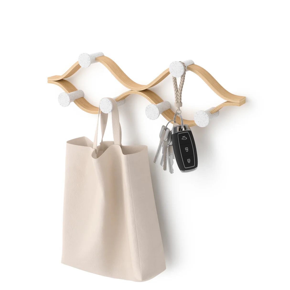 MONTAGE 6 WALL HOOK white natural