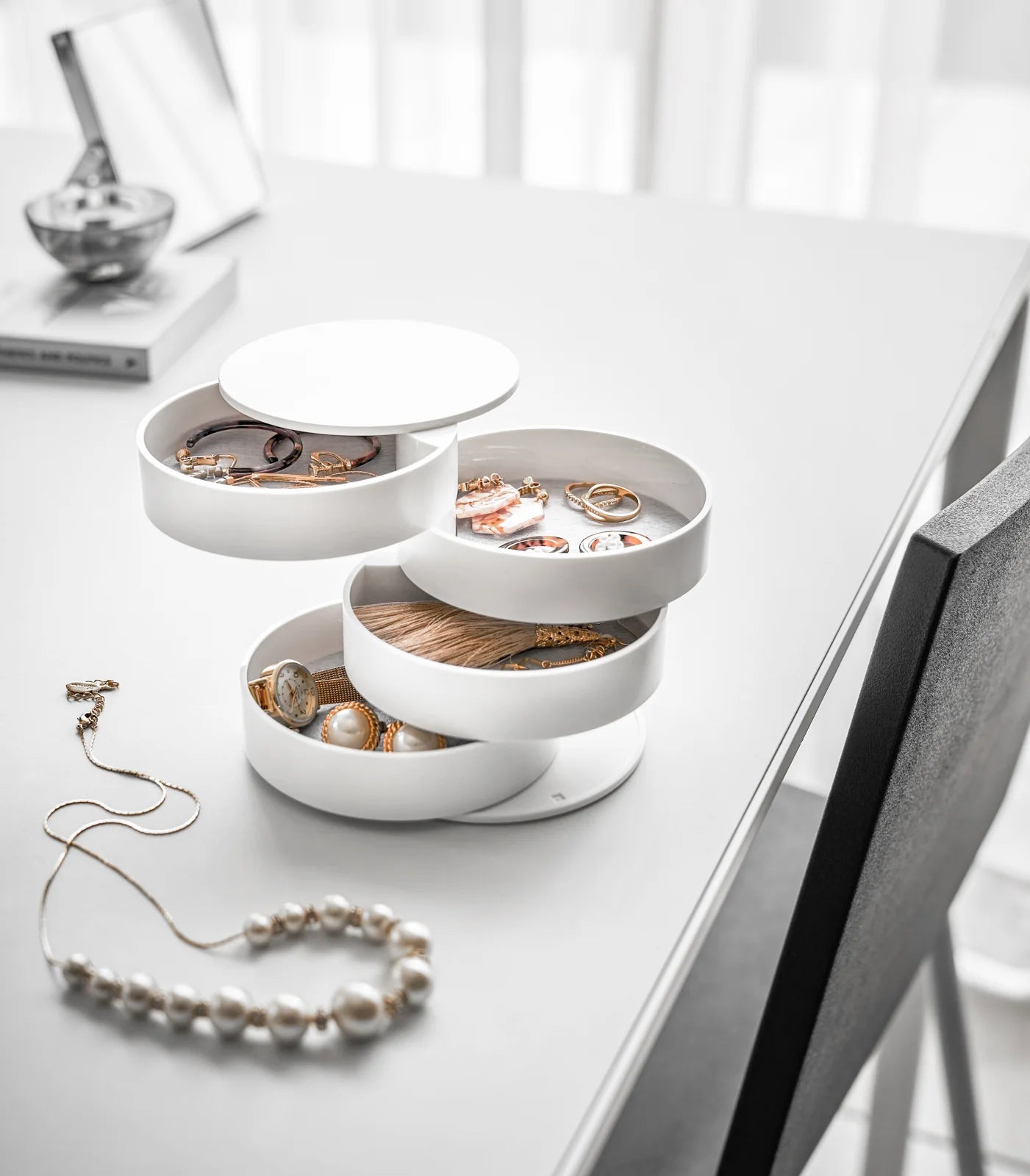 Stacked Jewelry Box - Open Trays