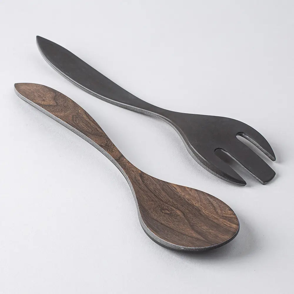 Walnut Bamboo Salad Server Set/2 COFFEE