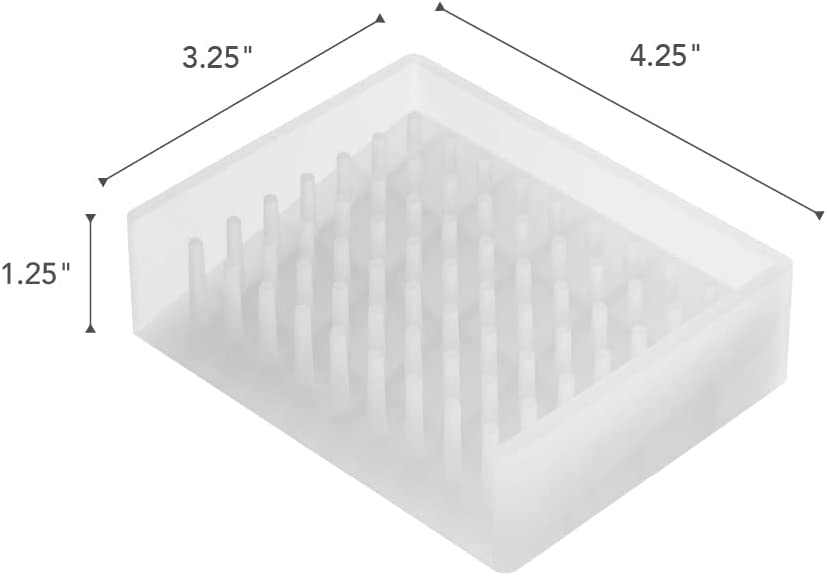 Self-Draining soap dish CLEAR