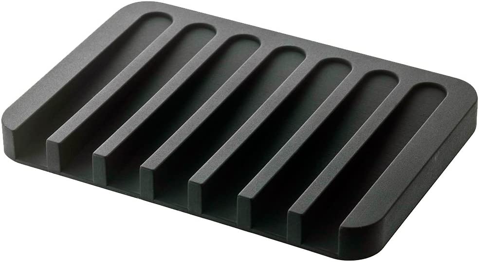 Self-draining soap dish BLACK