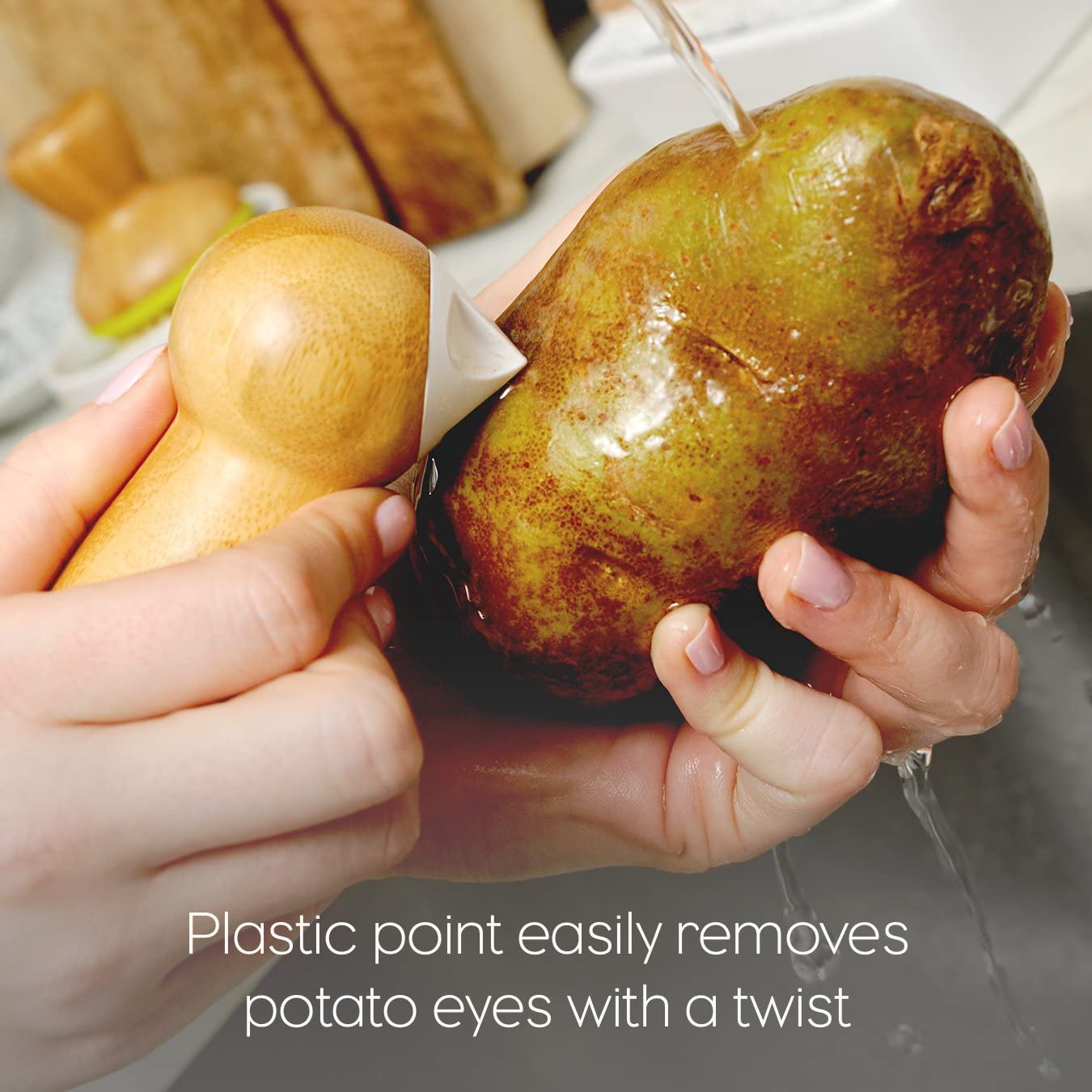 Eye-Removing Potato Scrubber GREEN