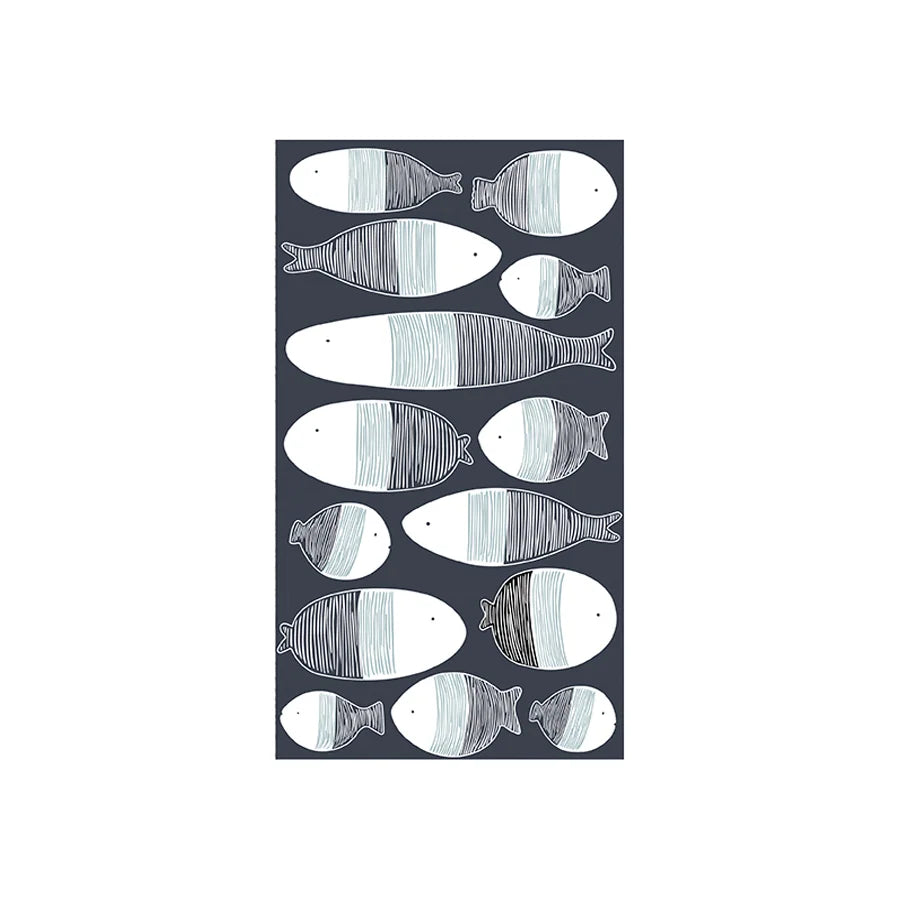 Fish Guest Napkin 16PK Blue