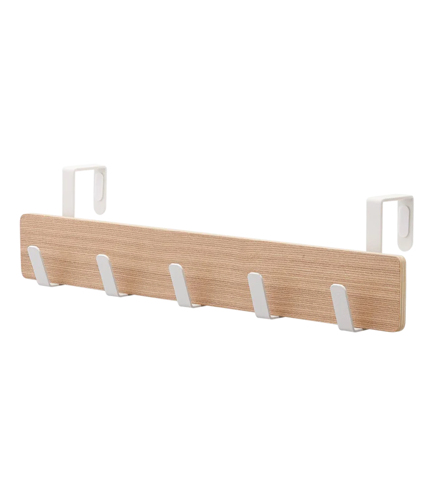 Over-the-Door Hanger - Wood 5 Hook