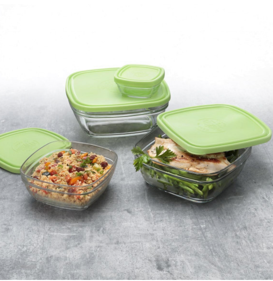 Freshbox Square with Lid 17cm GREEN