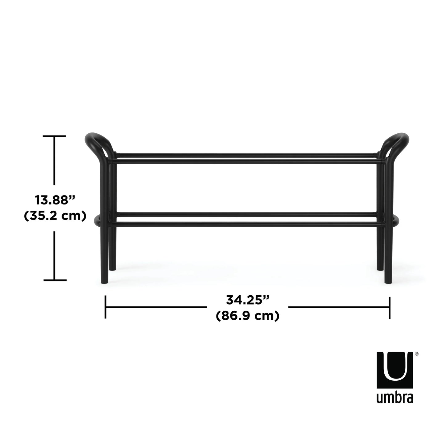 Shoestack 2 shoe rack,bl
