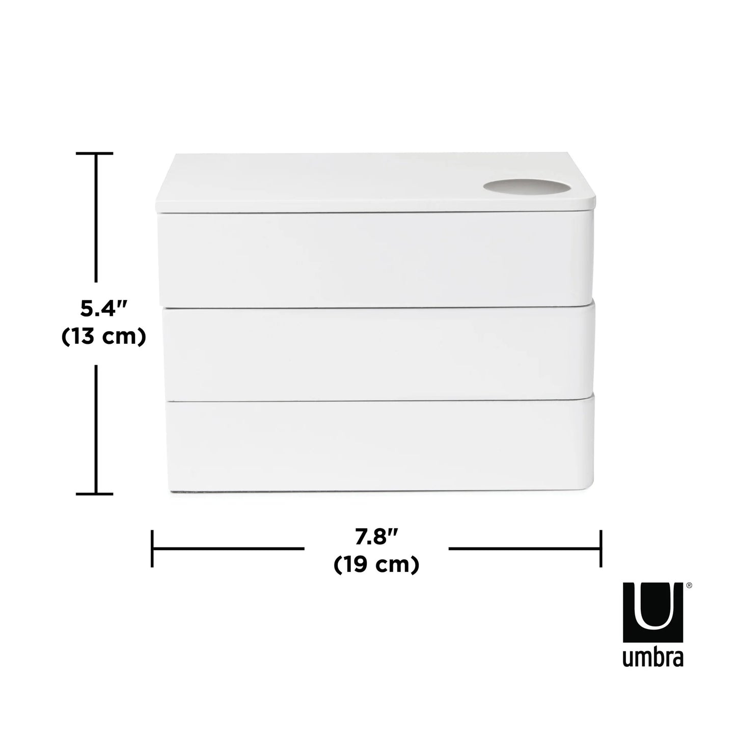 Spindle storage box white