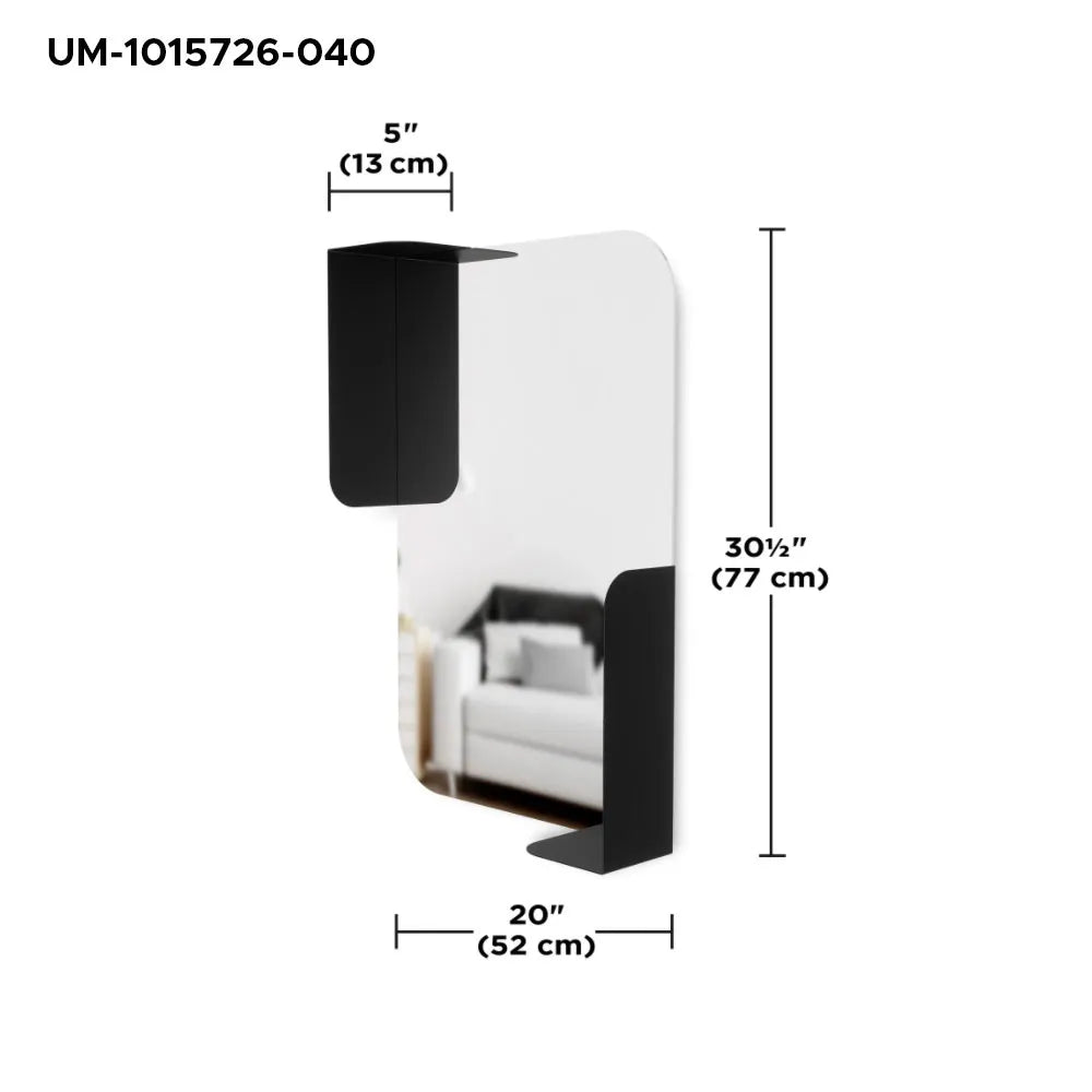 Alcove Mirror with Shelves 30x20