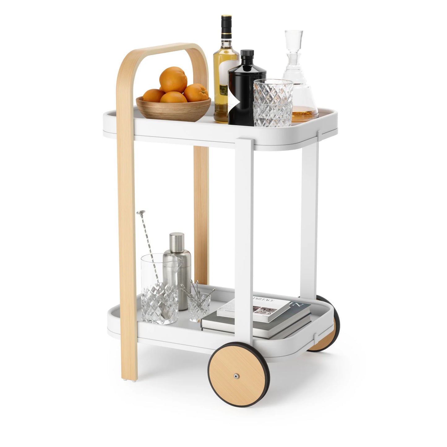 Bellwood bar serving cart white