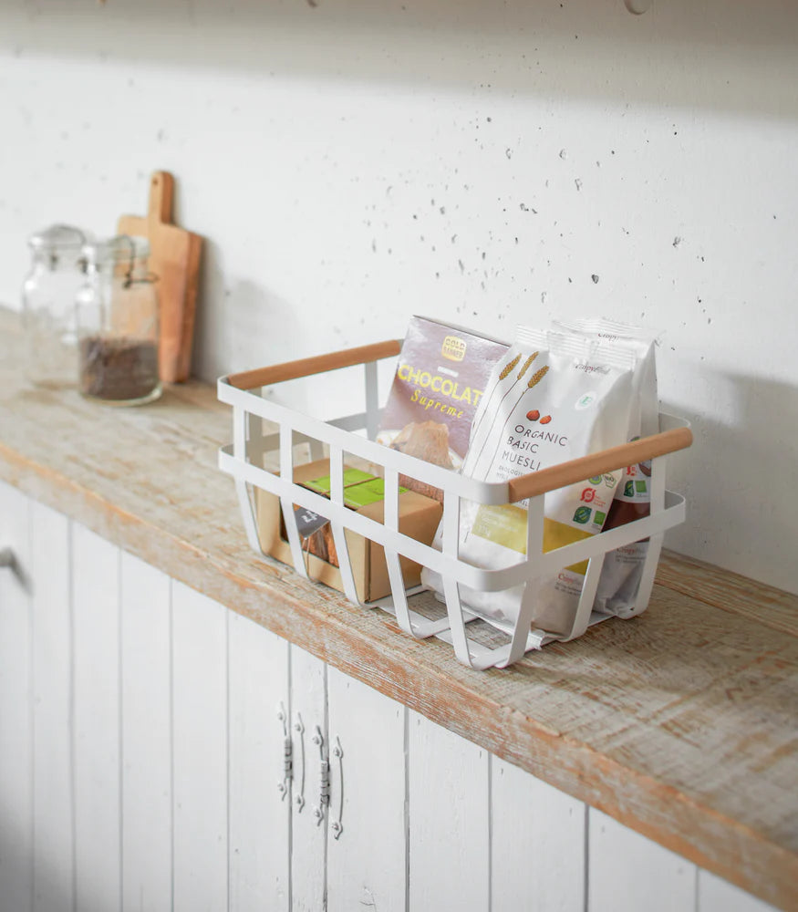 Yamazaki storage basket WHITE