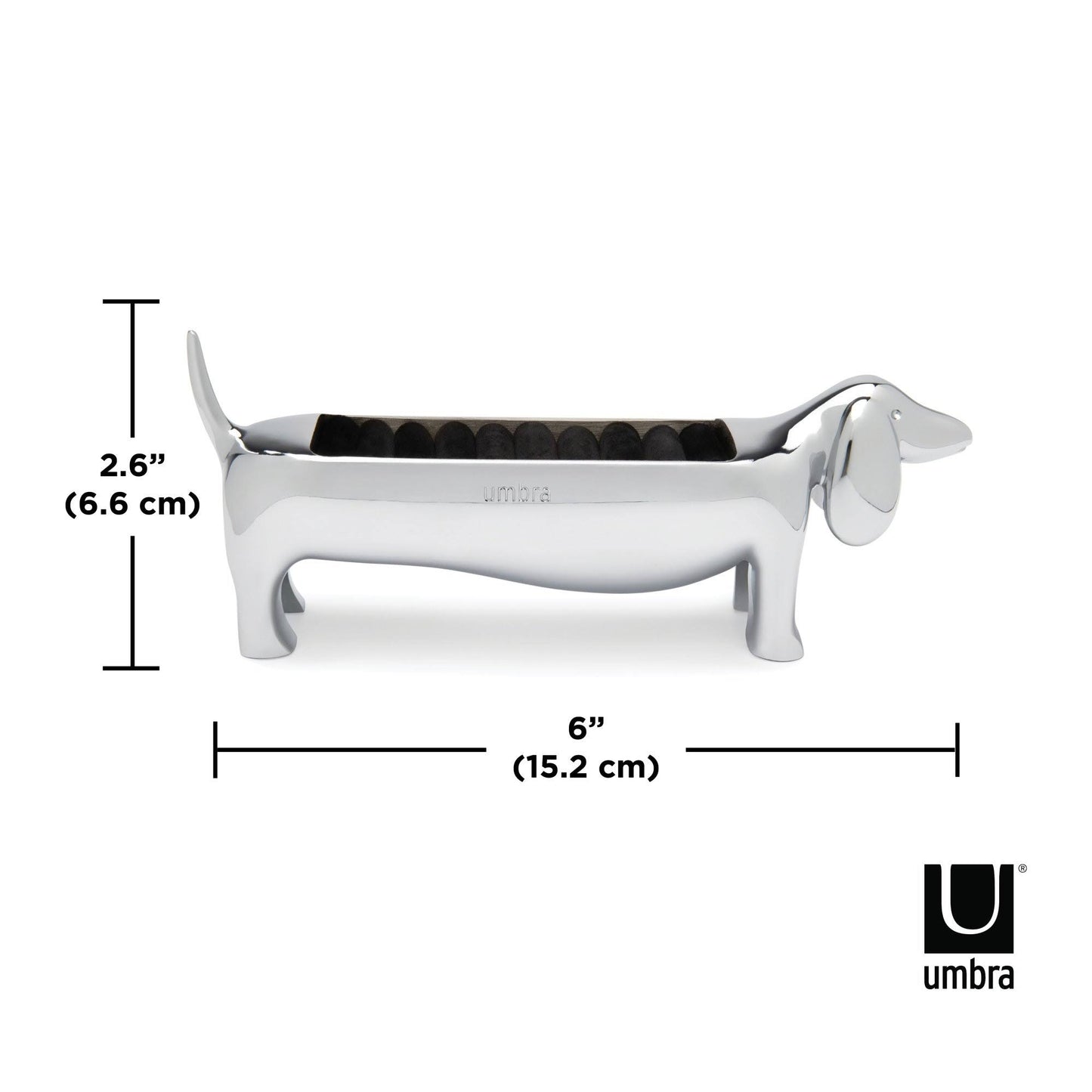 Dachsie Ring Holder chrome