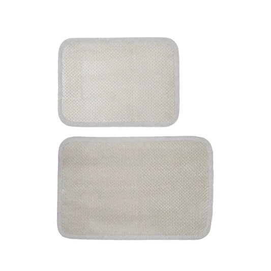 Madame Bain Microfiber Bath Mat Set of 2 Grey