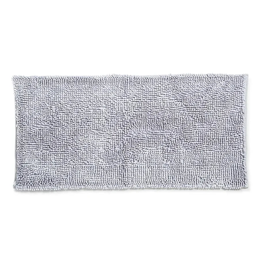 Luxury Chenille Bath Mat 20 X 42'' Light Grey