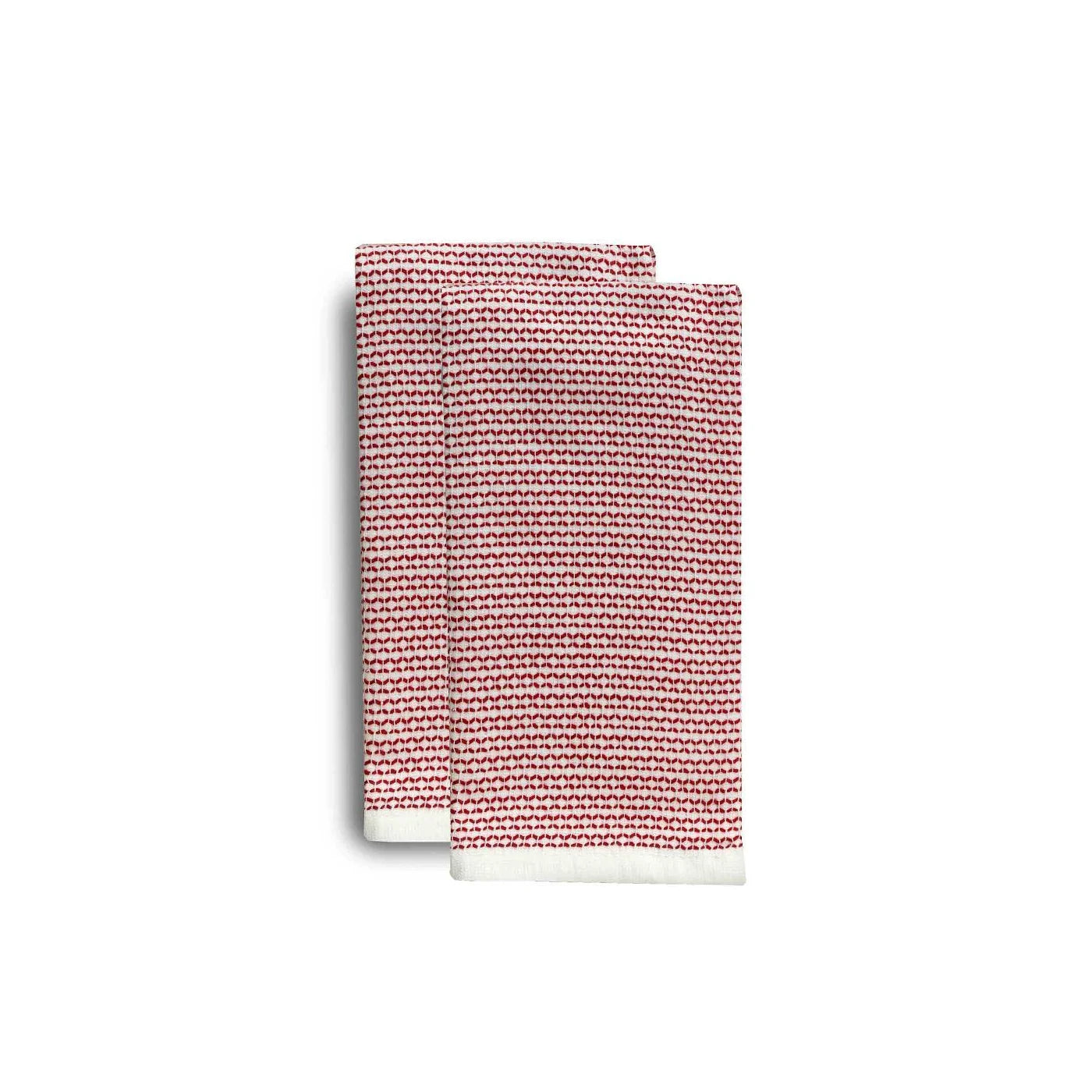 Texture Terry Towel set of 2 Red