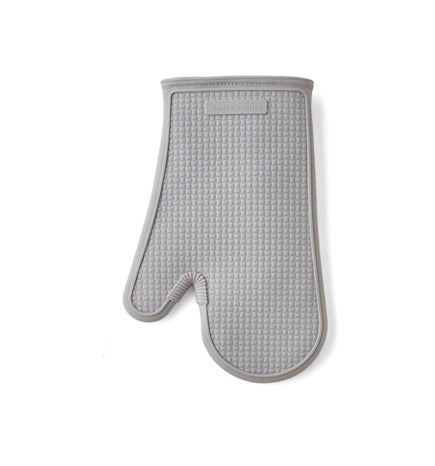 Textured Silicone Oven Mitt Grey