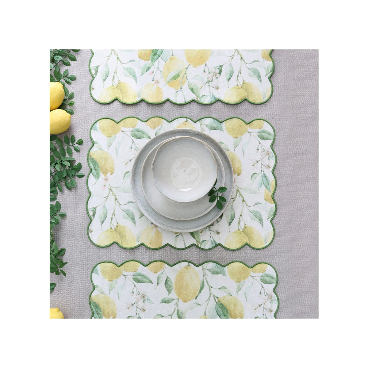 Fresh Lemon Printed Placemat Set Of 4 Yellow