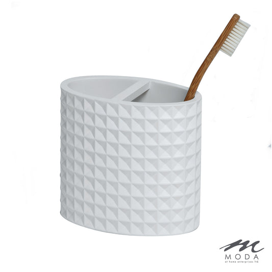 BRAEMAR TOOTHBRUSH HOLDER RESIN WHITE