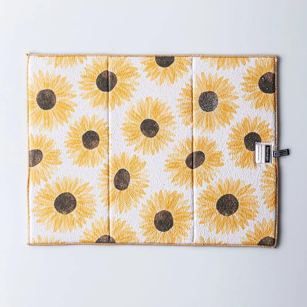 Cucina Reversible Printed Drying Mat sunflower