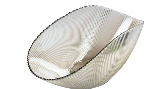 Radiance 40.5cm Glass Oval Bowl, Coffee