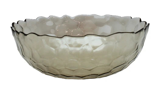 Olympia 25cm Glass Bowl, Coffee Lustre