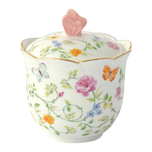 DANCING BUTTERFLIES - Sugar Bowl - with Lid