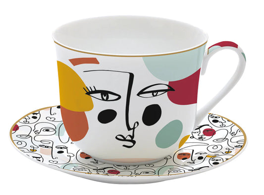 Modernism 400ml (13.5oz) Breakfast Cup &amp; Saucer