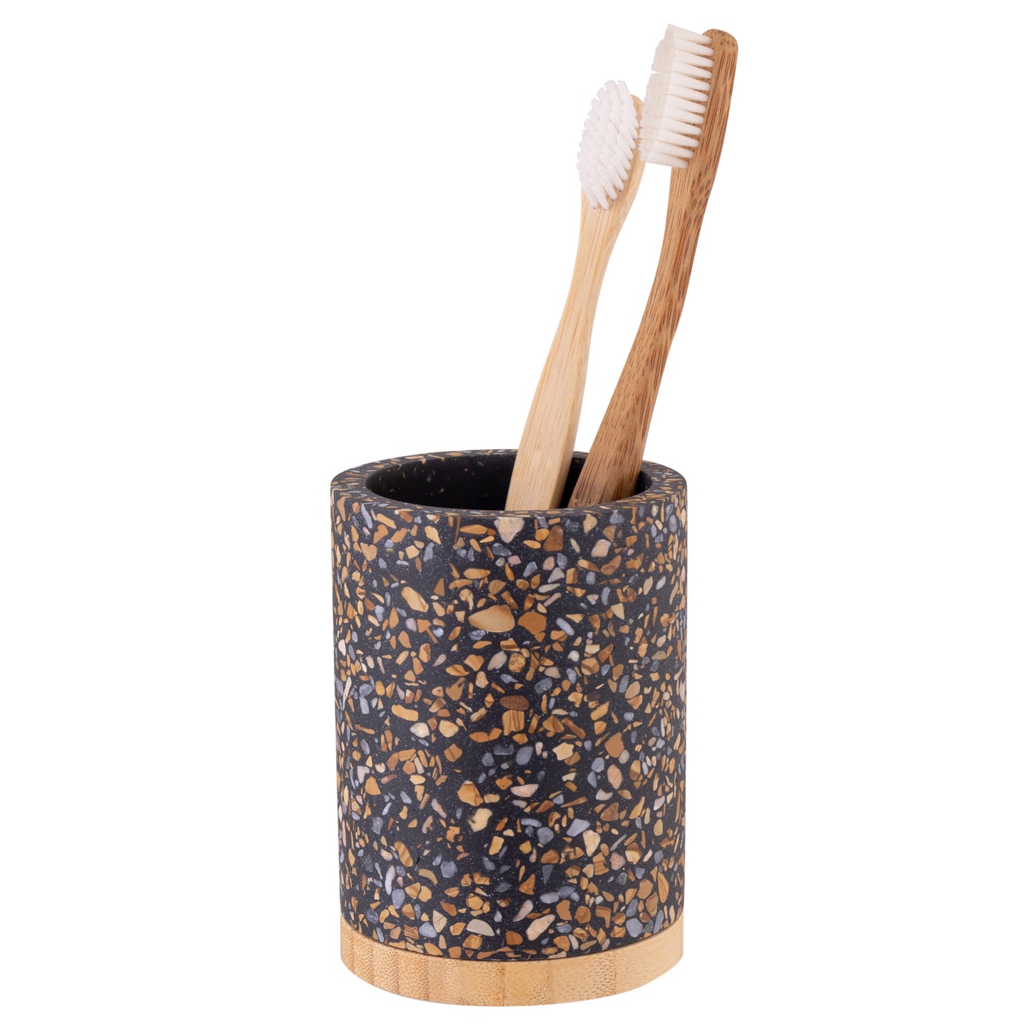SOREN TUMBLER CEMENT TERRAZO W/ BAMBOO BLACK